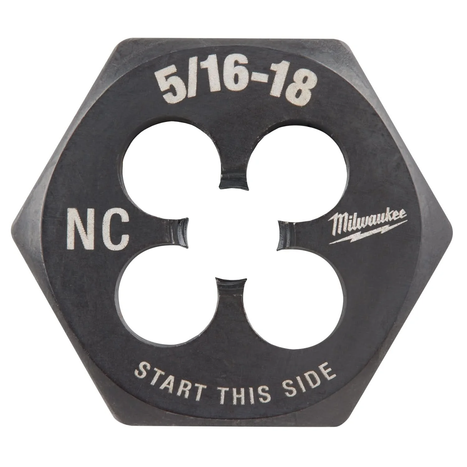 Milwaukee 49-57-5342 5/16"-18 NC 1-Inch Hex Threading Die - Image 1