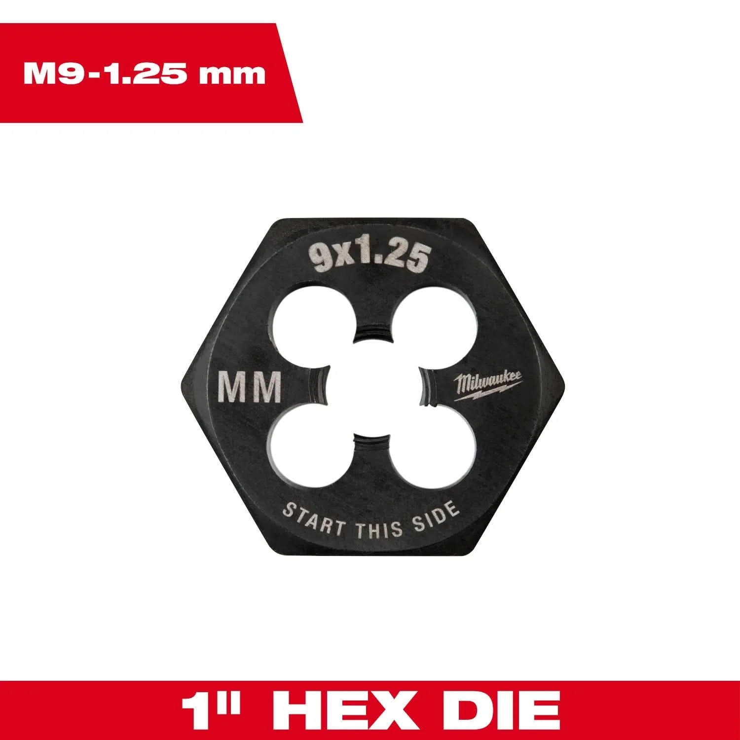 Milwaukee 49-57-5347 M9-1.25 mm 1-Inch Hex Threading Die - Image 3