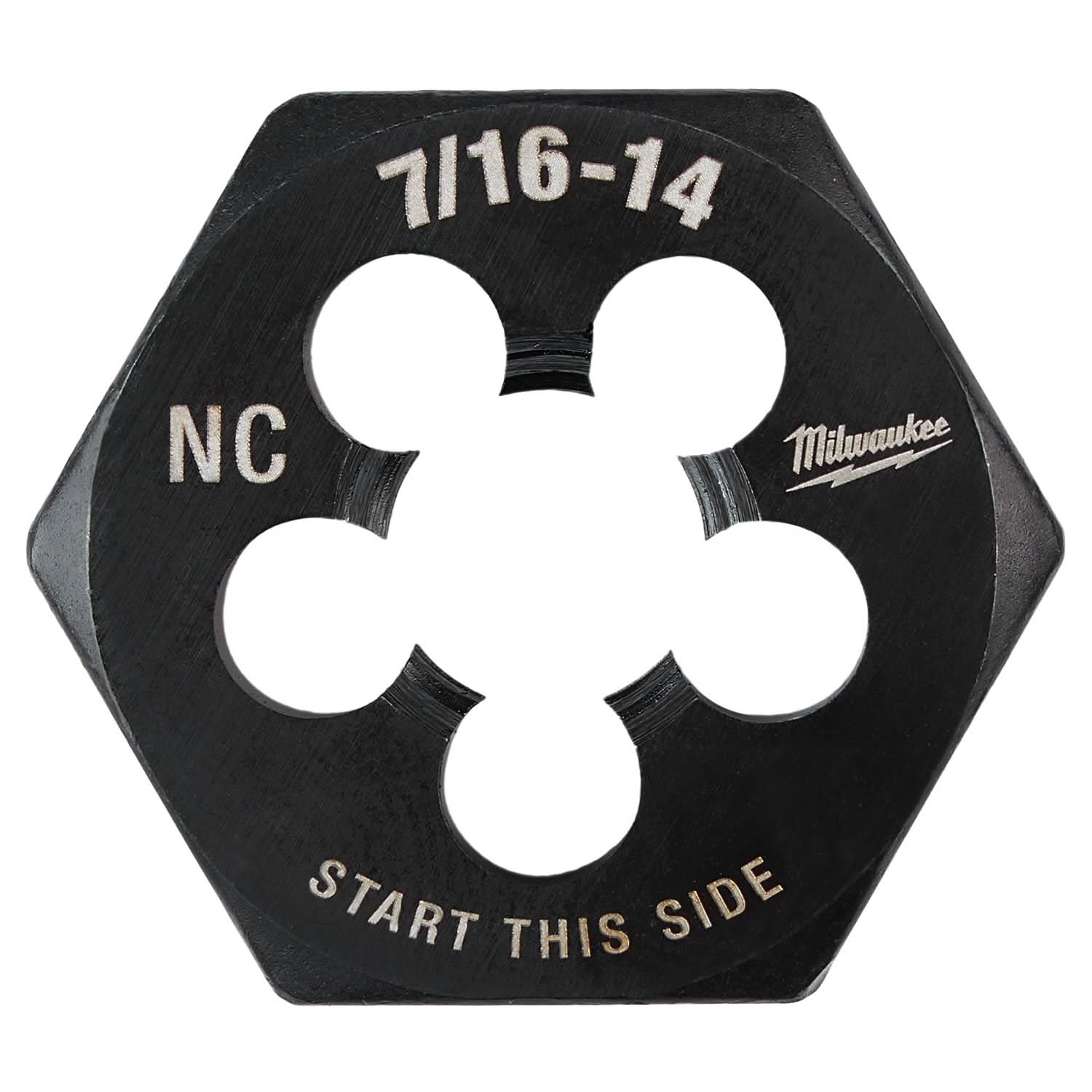 Milwaukee 49-57-5355 7/16"-14 NC 1-Inch Hex Threading Die - Image 1