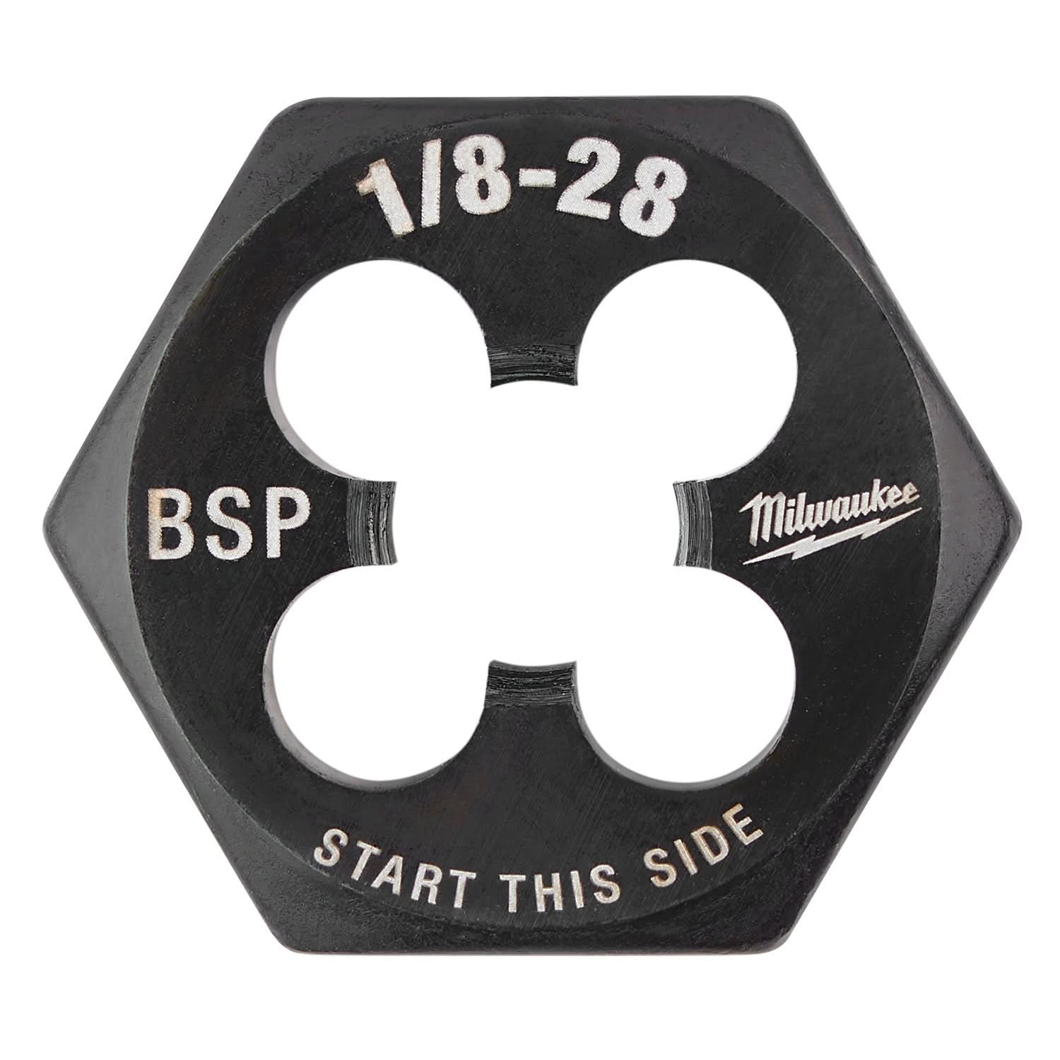 Milwaukee 49-57-5390 1/8"-28 BSP 1-Inch Hex Threading Die - Image 1