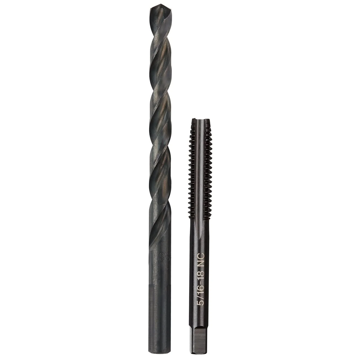 Milwaukee 49-57-5542 5/16"-18 NC Straight Flute Plug Tap & F Drill Bit - Image 1