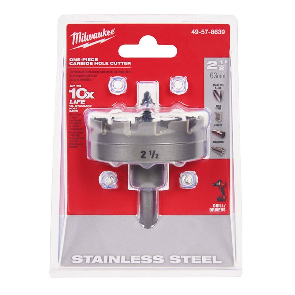 Milwaukee 49-57-8639 2-1/2-Inch One-piece Carbide Hole Cutter - Image 3