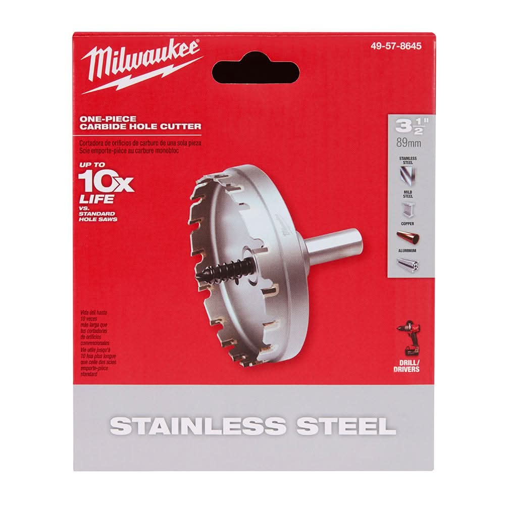 Milwaukee 49-57-8645 3-1/2-Inch One-piece Carbide Hole Cutter - Image 2