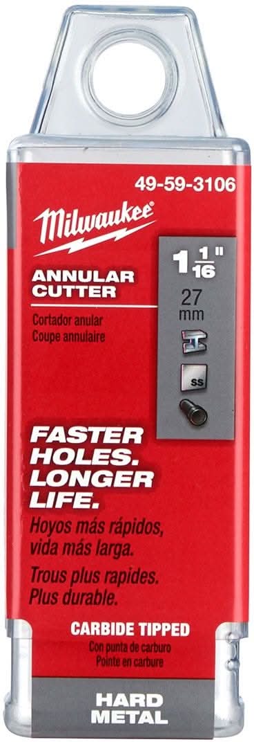 Milwaukee 49-59-3106 1-1/16-Inch TCT Annular Cutter 1-3/8-Inch Depth - Image 2