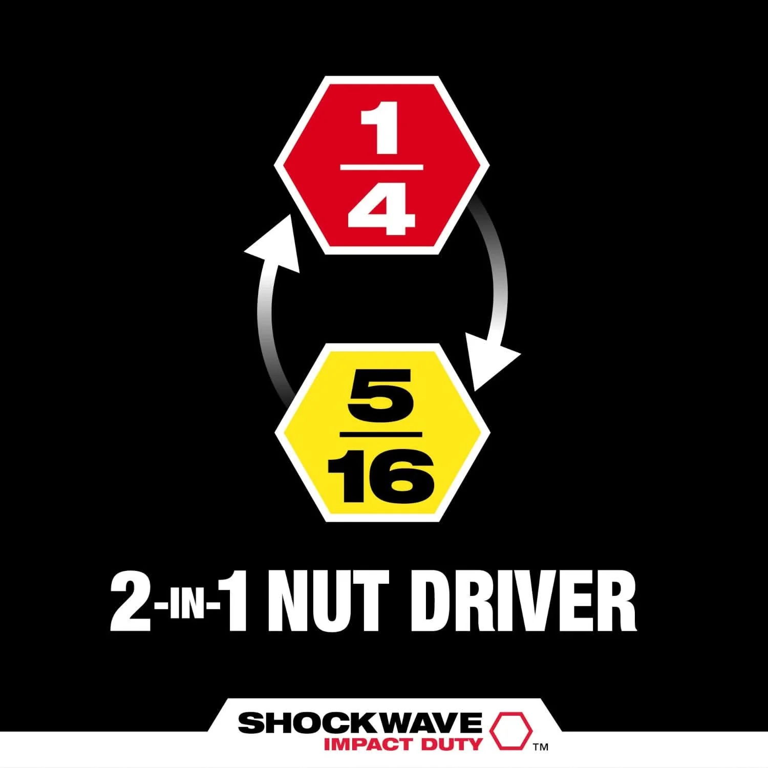 Milwaukee 49-66-4742 SHOCKWAVE Impact Duty 1/4" and 5/16" x 2-1/4" QUIK-CLEAR 2-in-1 Magnetic Nut Driver - Image 2