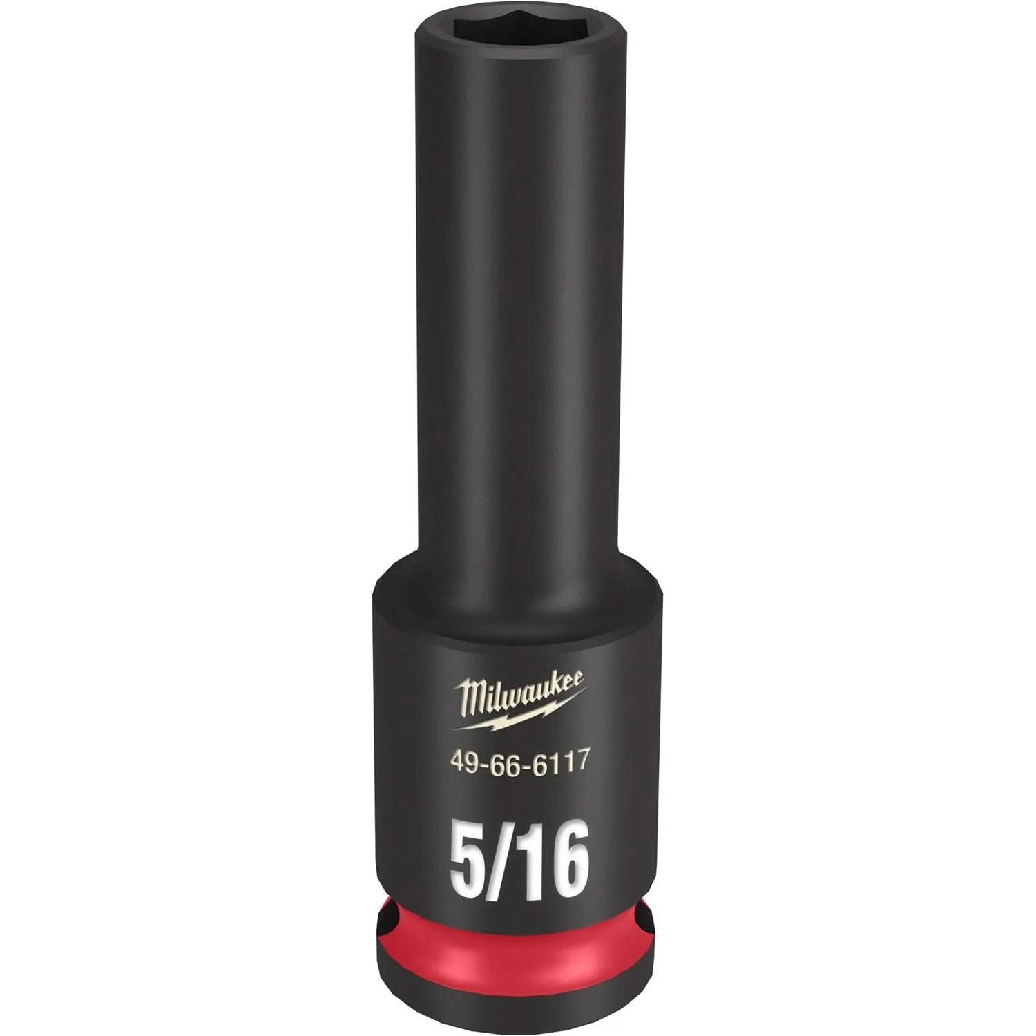 Milwaukee 49-66-6117 SHOCKWAVE Impact Duty 3/8-Inch Drive 5/16-Inch Deep 6 Point Socket - Image 1