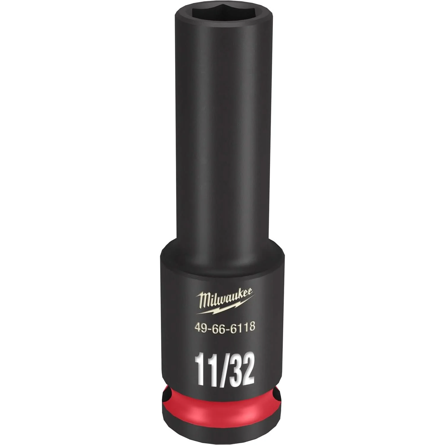 Milwaukee 49-66-6118 SHOCKWAVE Impact Duty 3/8-Inch Drive 11/32-Inch Deep 6 Point Socket - Image 1