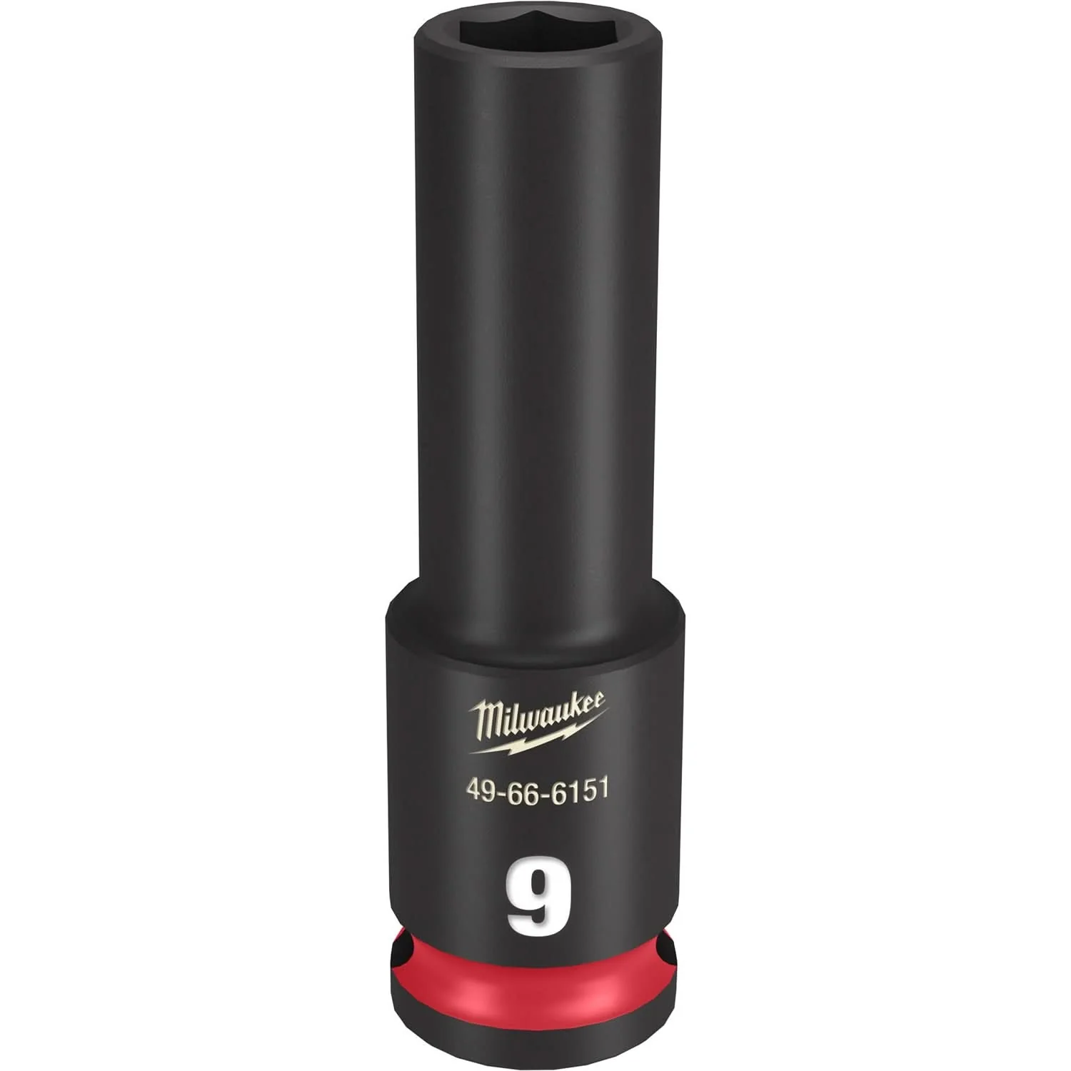 Milwaukee 49-66-6151 SHOCKWAVE Impact Duty 3/8-Inch Drive 9MM Deep 6 Point Socket - Image 1