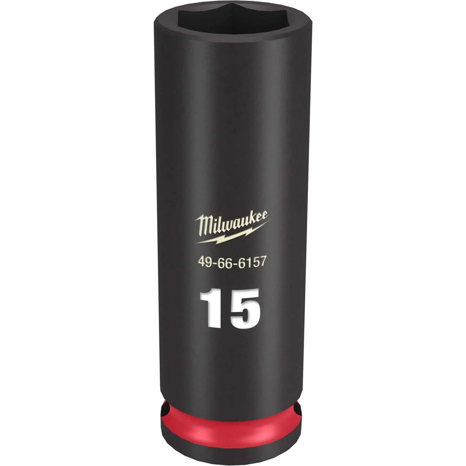 Milwaukee 49-66-6157 SHOCKWAVE Impact Duty 3/8-Inch Drive 15MM Deep 6 Point Socket - Image 1