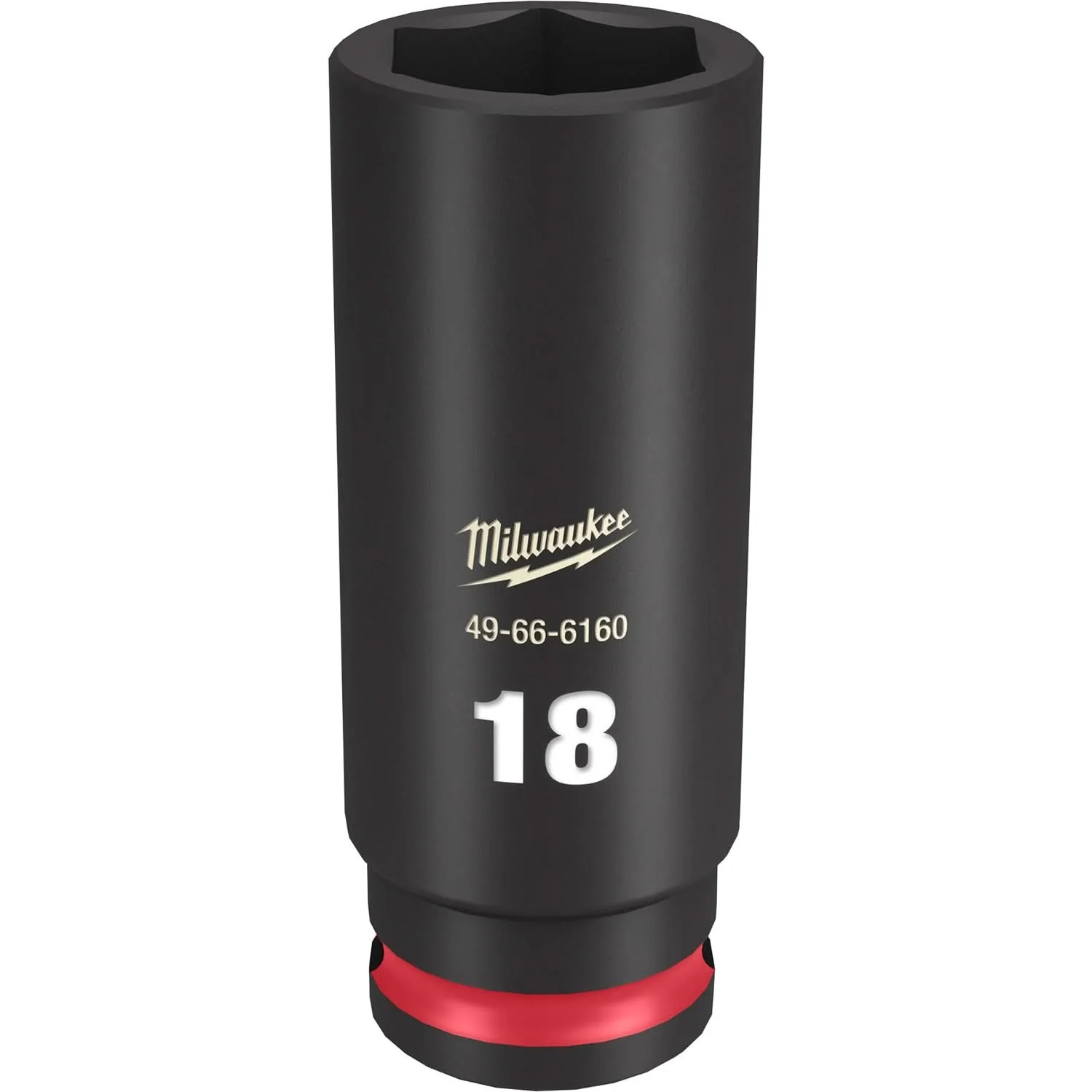 Milwaukee 49-66-6160 SHOCKWAVE Impact Duty 3/8-Inch Drive 18MM Deep 6 Point Socket - Image 1