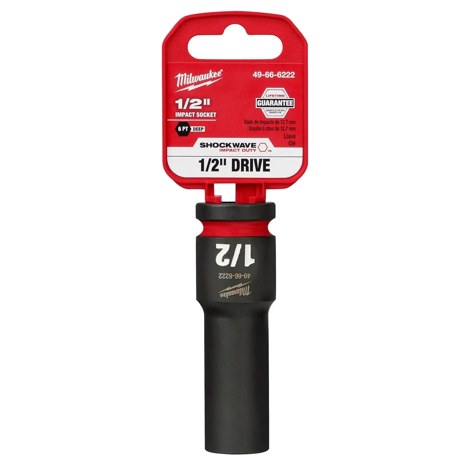 Milwaukee 49-66-6222 SHOCKWAVE Impact Duty 1/2-Inch Drive 1/2-Inch Deep 6 Point Socket - Image 1