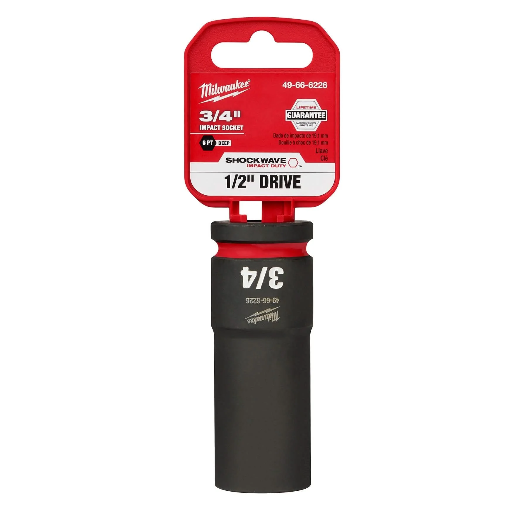 Milwaukee 49-66-6226 SHOCKWAVE Impact Duty 1/2-Inch Drive 3/4-Inch Deep 6 Point Socket - Image 2