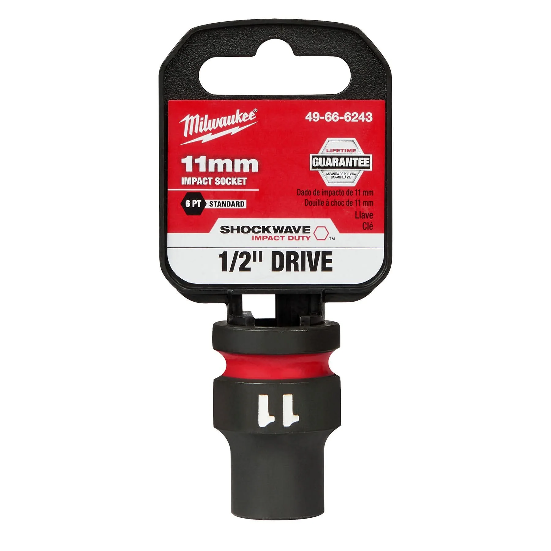 Milwaukee 49-66-6243 SHOCKWAVE Impact Duty 1/2-Inch Drive 11MM Standard 6 Point Socket - Image 2