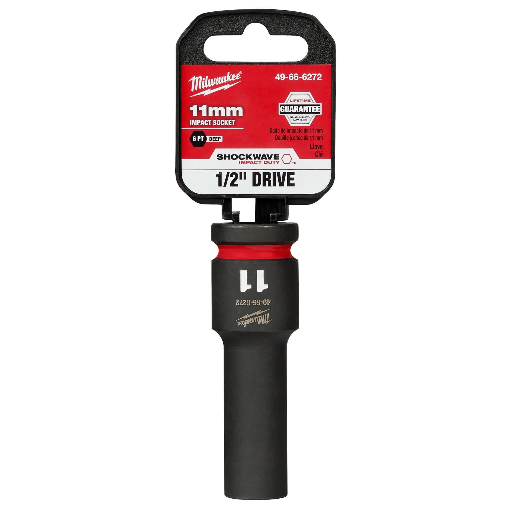 Milwaukee 49-66-6272 SHOCKWAVE Impact Duty 1/2-Inch Drive 11MM Deep 6 Point Socket - Image 2