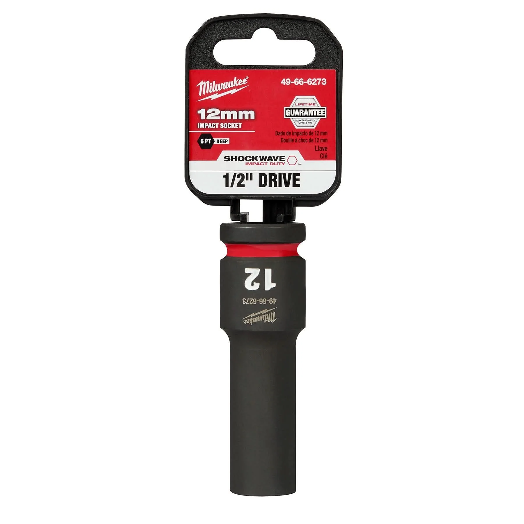 Milwaukee 49-66-6273 SHOCKWAVE Impact Duty 1/2-Inch Drive 12MM Deep 6 Point Socket - Image 2
