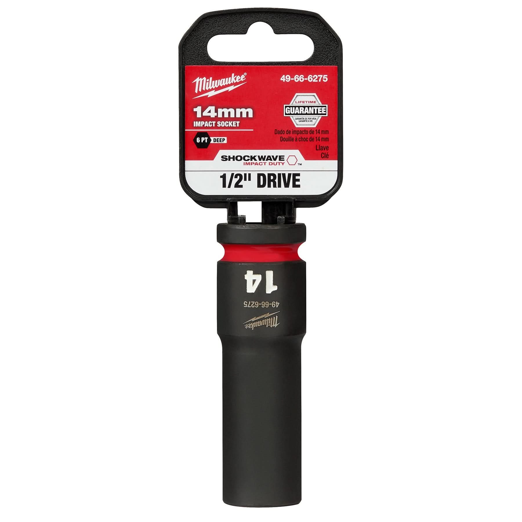 Milwaukee 49-66-6275 SHOCKWAVE Impact Duty 1/2-Inch Drive 14MM Deep 6 Point Socket - Image 2