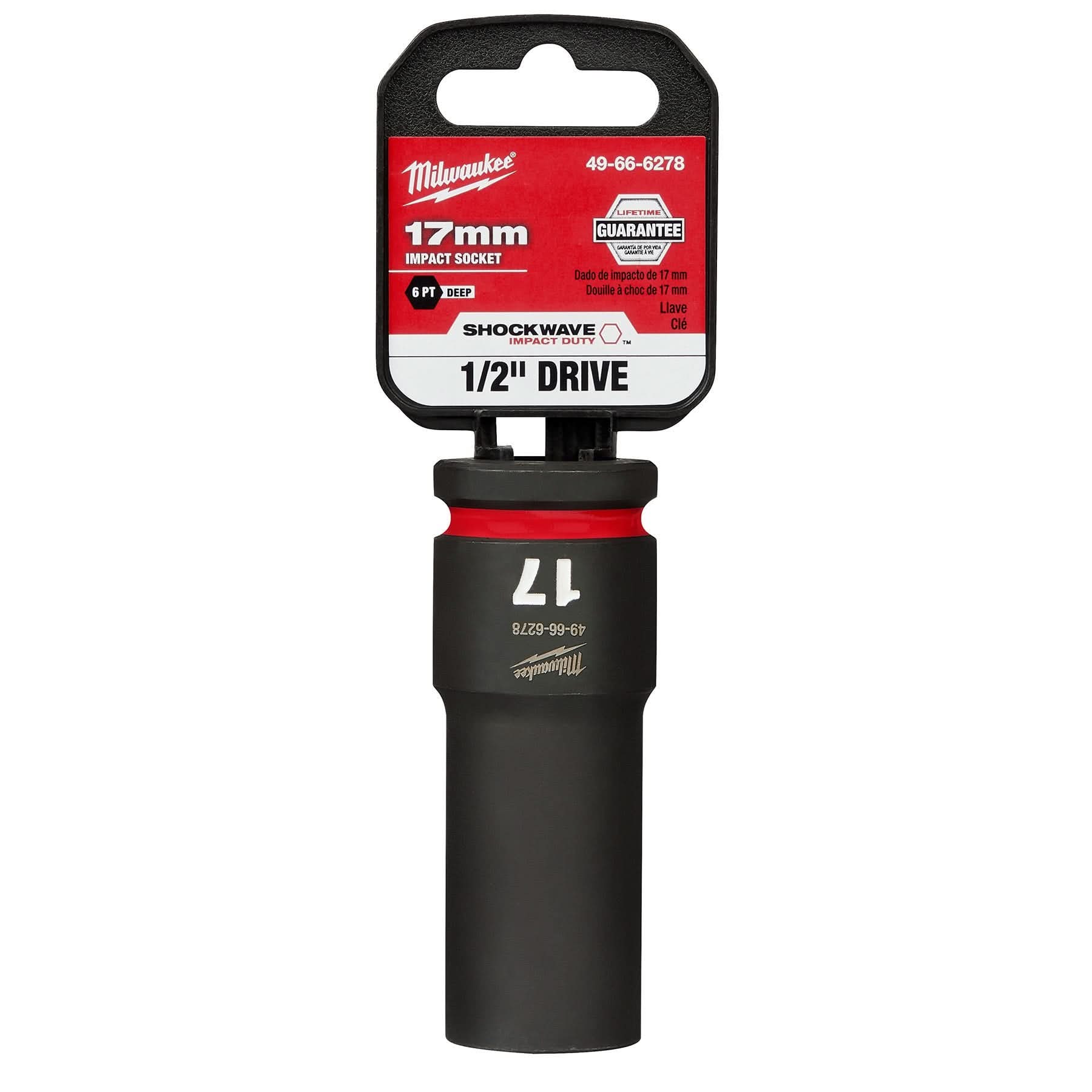 Milwaukee 49-66-6278 SHOCKWAVE Impact Duty 1/2-Inch Drive 17MM Deep 6 Point Socket - Image 2