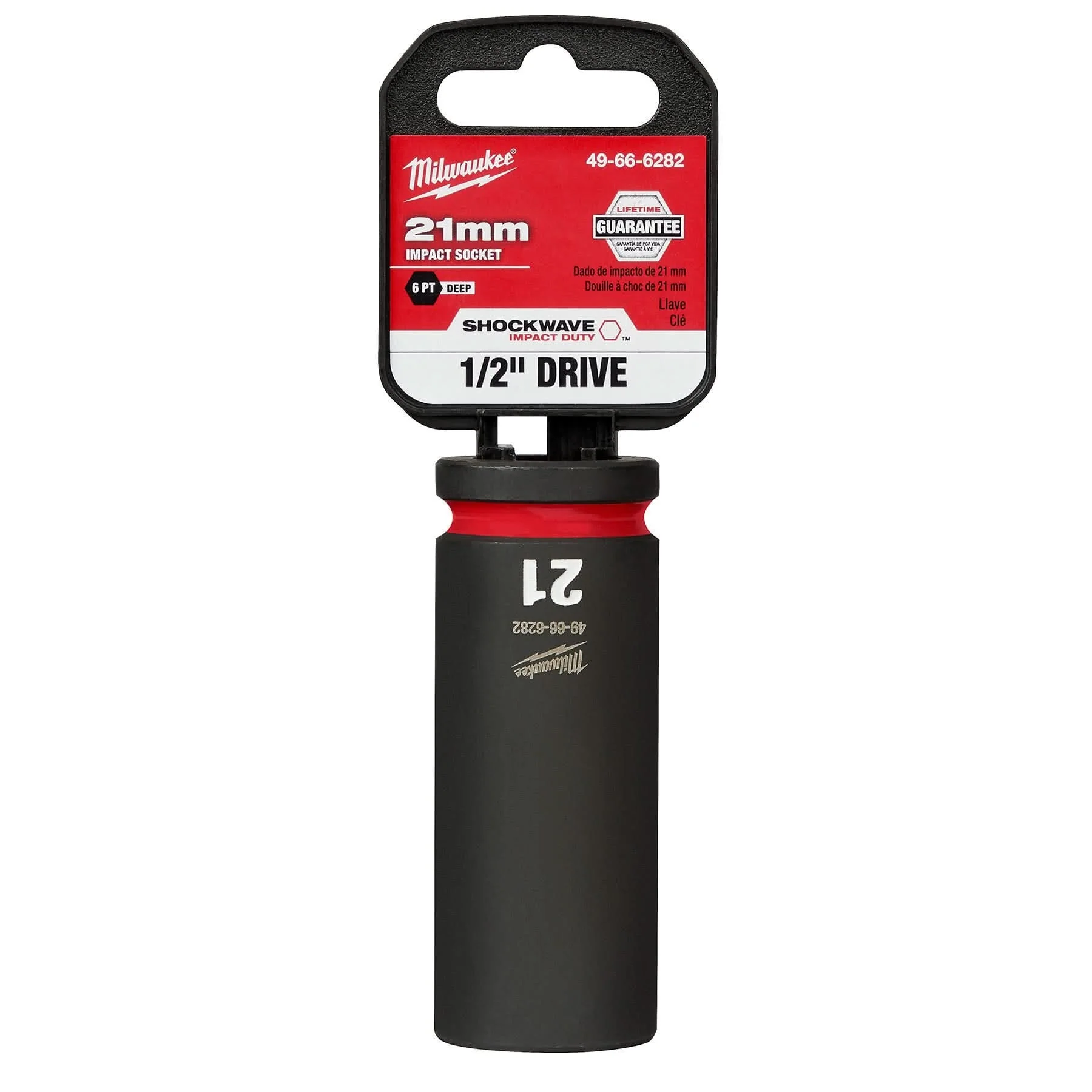 Milwaukee 49-66-6282 SHOCKWAVE Impact Duty 1/2-Inch Drive 21MM Deep 6 Point Socket - Image 2