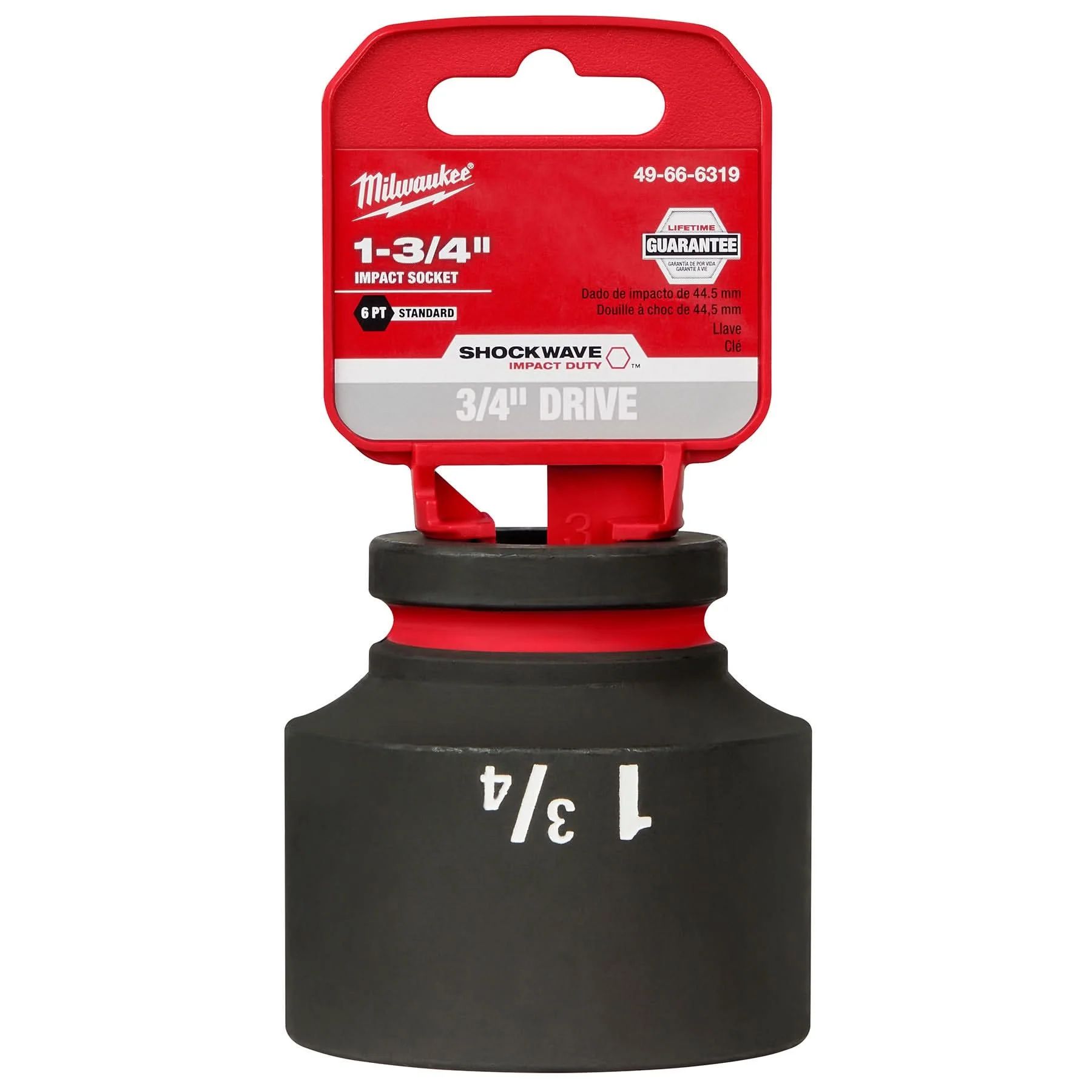 Milwaukee 49-66-6319 SHOCKWAVE Impact Duty 3/4-Inch Drive 1-3/4-Inch Standard 6 Point Socket - Image 2