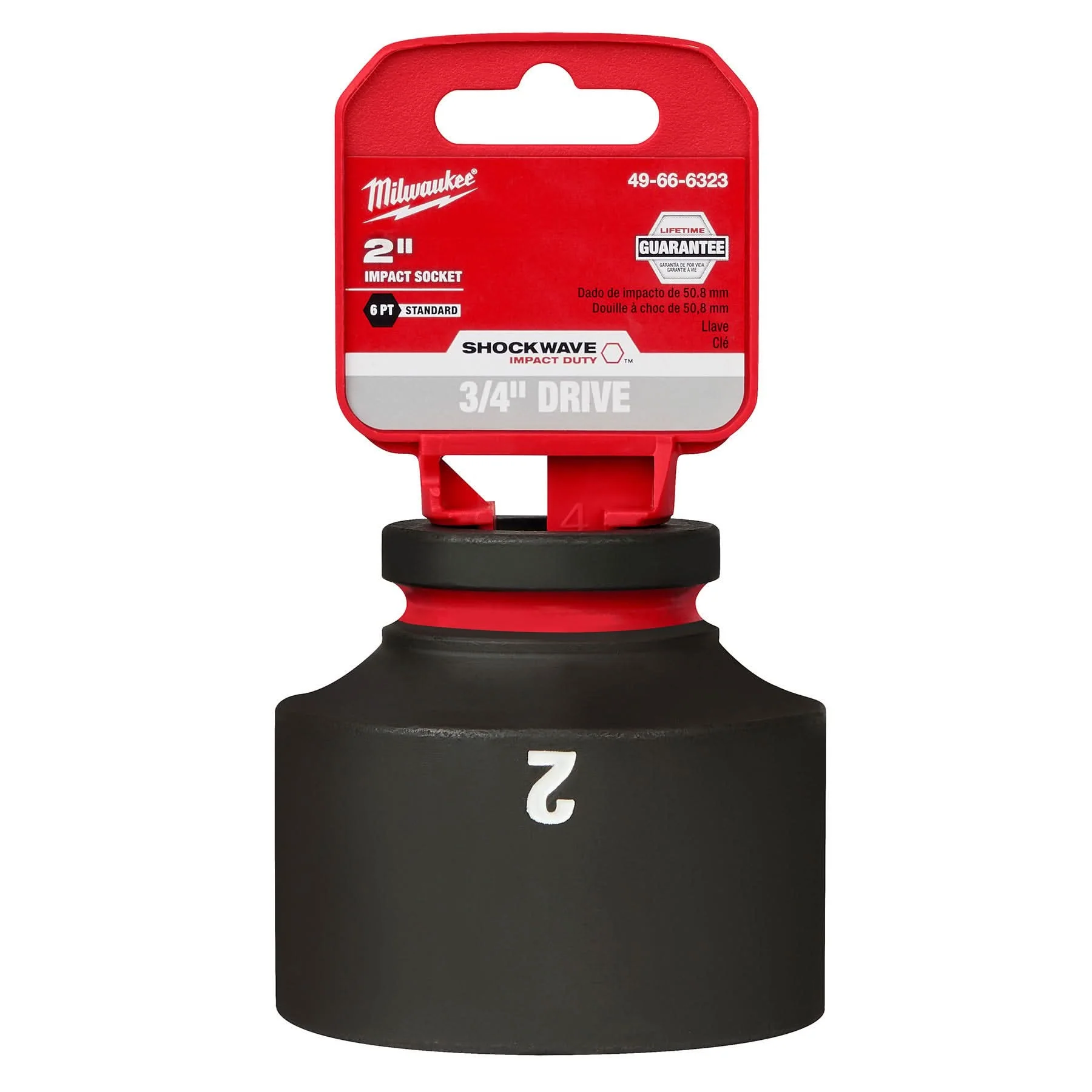 Milwaukee 49-66-6323 SHOCKWAVE Impact Duty 3/4-Inch Drive 2-Inch Standard 6 Point Socket - Image 2