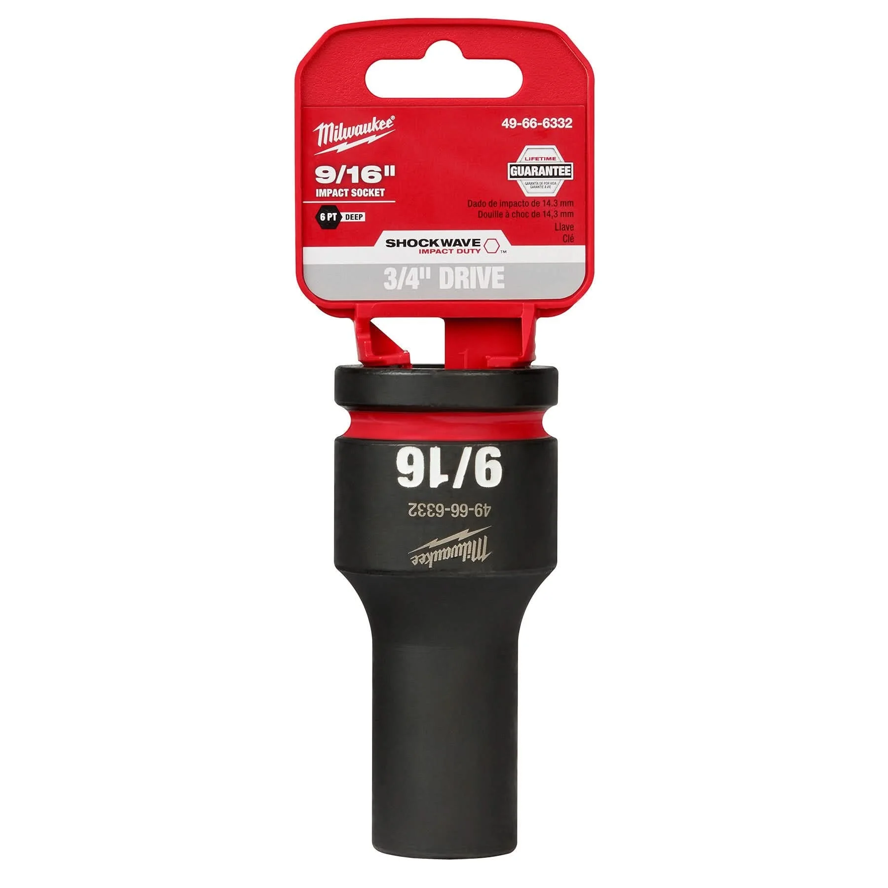 Milwaukee 49-66-6332 SHOCKWAVE Impact Duty 3/4-Inch Drive 9/16-Inch Deep 6 Point Socket - Image 2