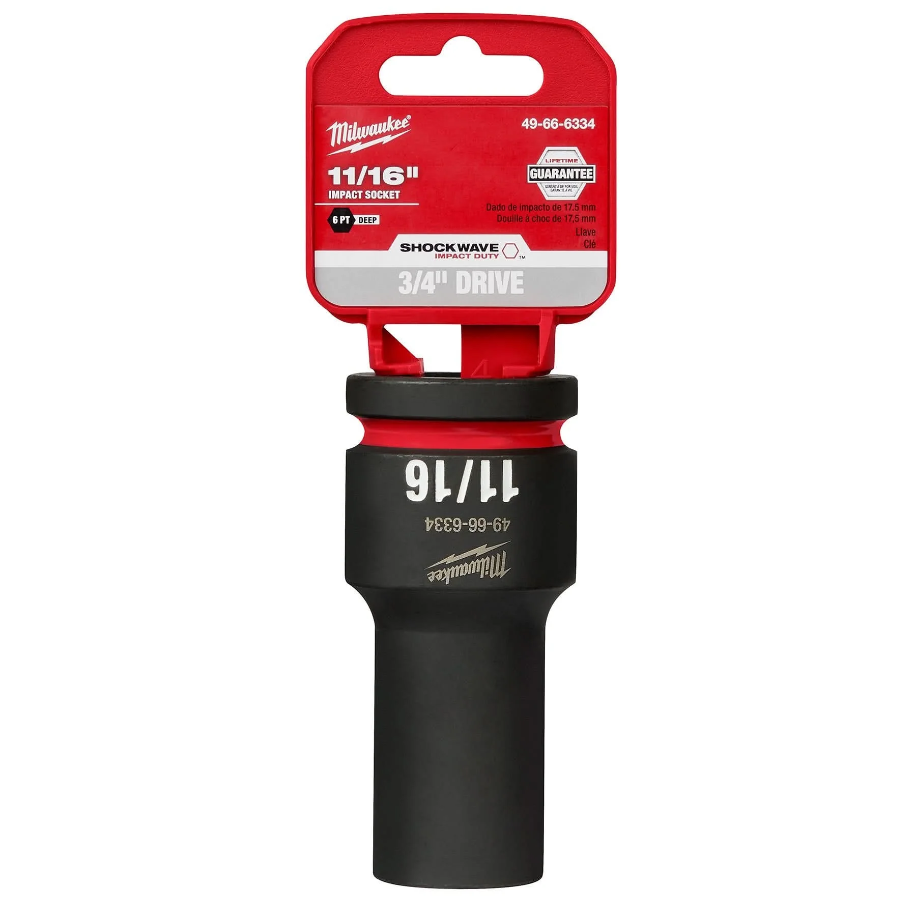 Milwaukee 49-66-6334 SHOCKWAVE Impact Duty 3/4-Inch Drive 11/16-Inch Deep 6 Point Socket - Image 2