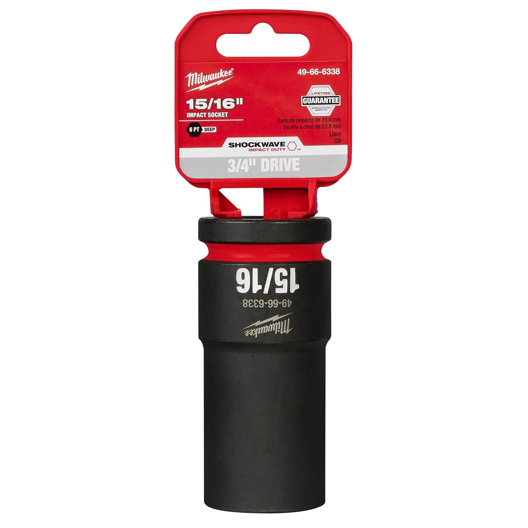 Milwaukee 49-66-6338 SHOCKWAVE Impact Duty 3/4-Inch Drive 15/16-Inch Deep 6 Point Socket - Image 2