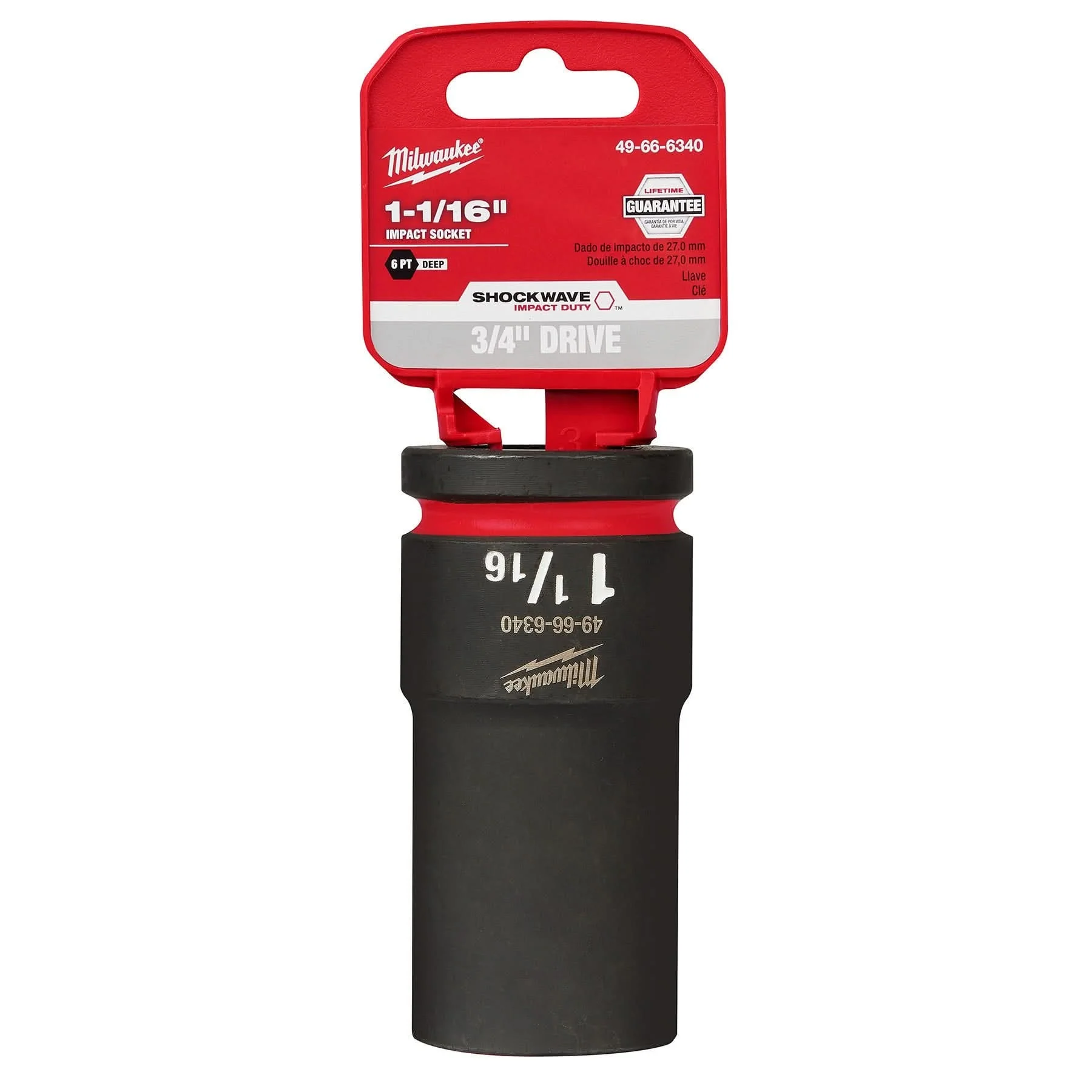 Milwaukee 49-66-6340 SHOCKWAVE Impact Duty 3/4-Inch Drive 1-1/16-Inch Deep 6 Point Socket - Image 2