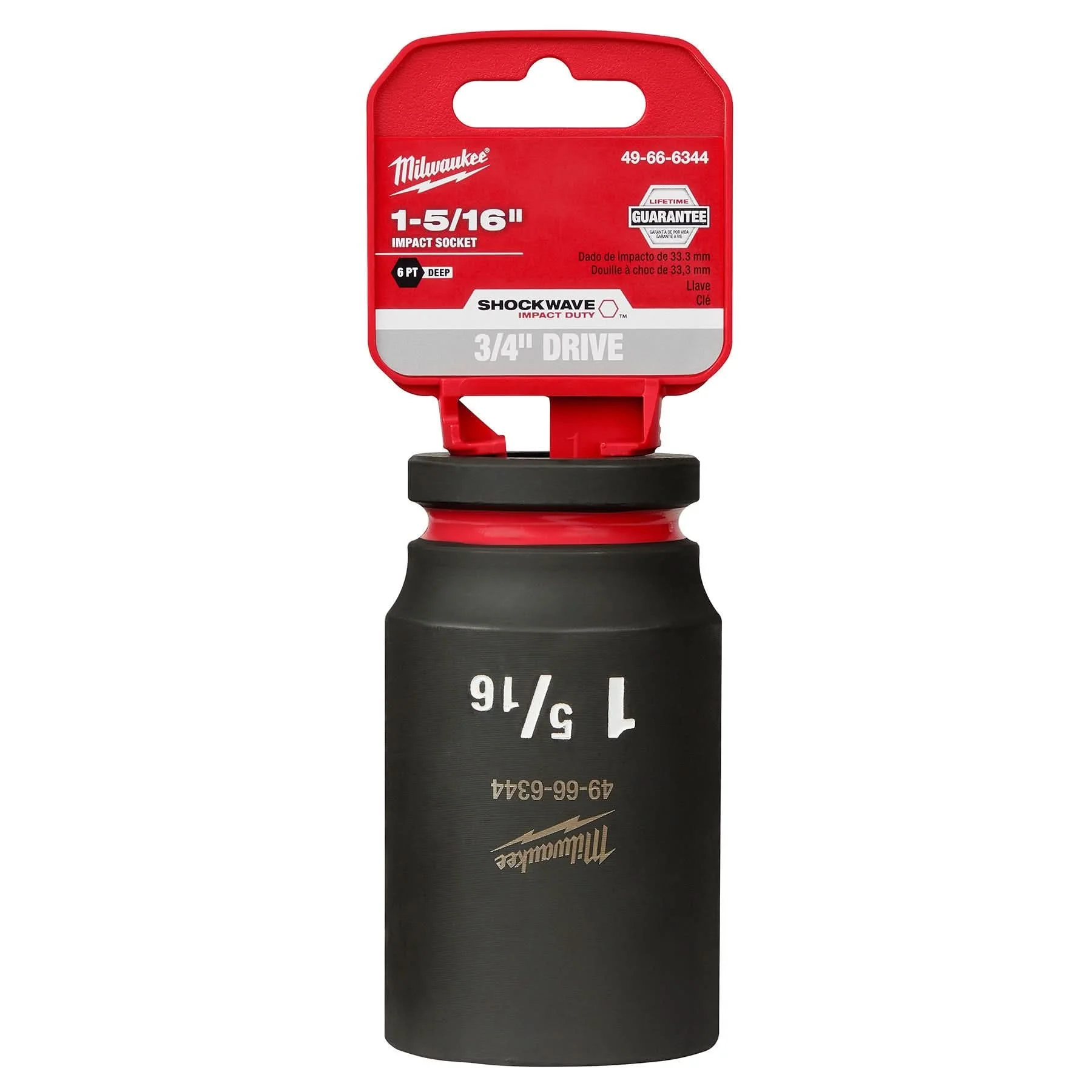 Milwaukee 49-66-6344 SHOCKWAVE Impact Duty 3/4-Inch Drive 1-5/16-Inch Deep 6 Point Socket - Image 2