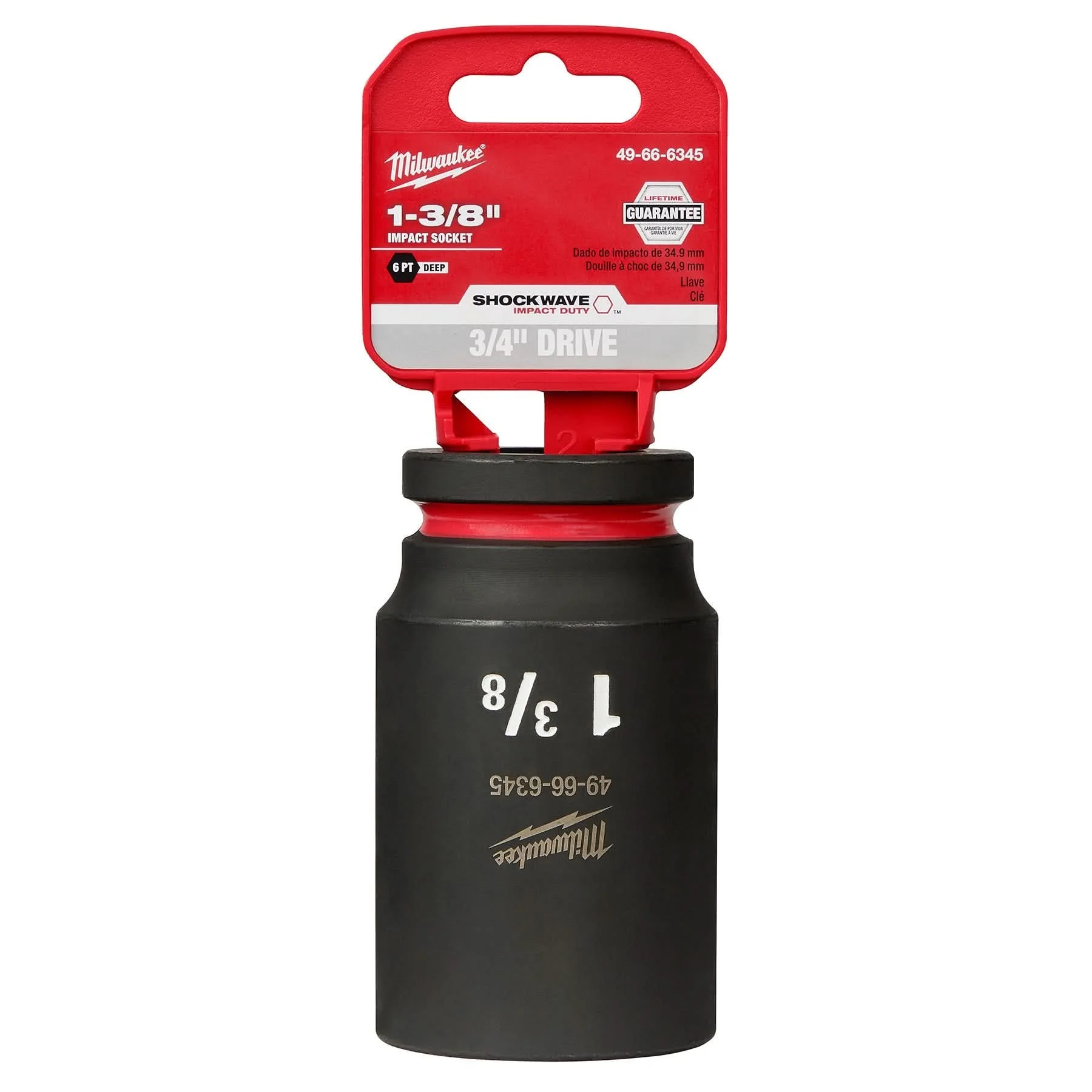 Milwaukee 49-66-6345 SHOCKWAVE Impact Duty 3/4-Inch Drive 1-3/8-Inch Deep 6 Point Socket - Image 2