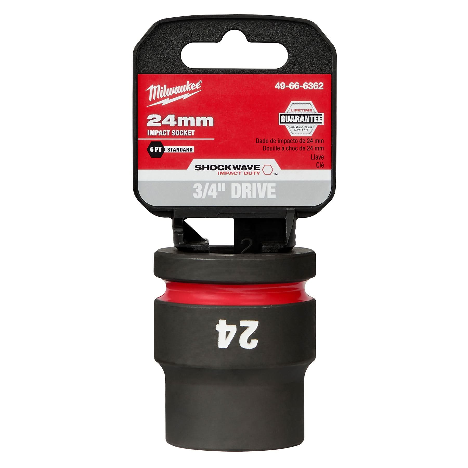 Milwaukee 49-66-6362 SHOCKWAVE Impact Duty 3/4-Inch Drive 24MM Standard 6 Point Socket - Image 2