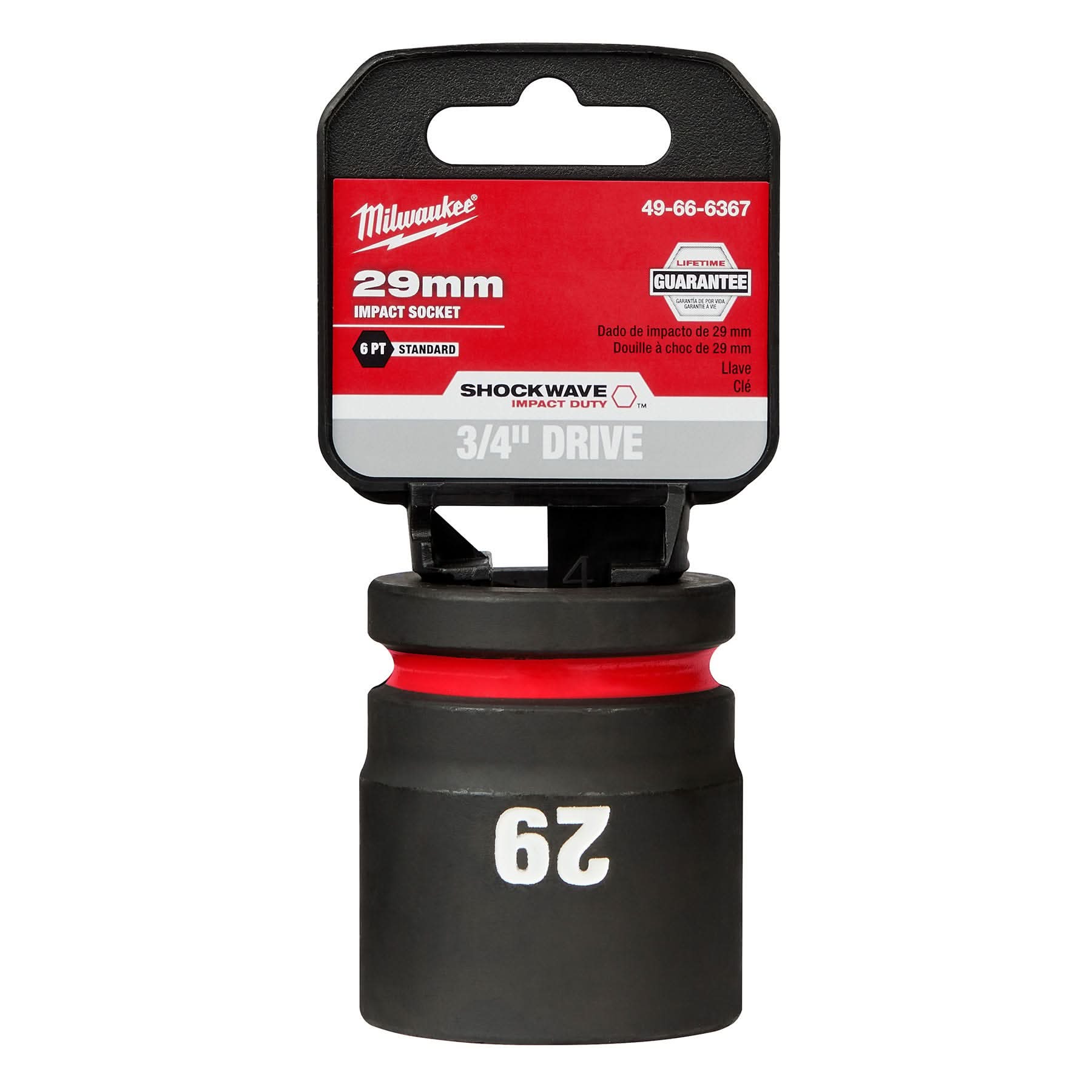 Milwaukee 49-66-6367 SHOCKWAVE Impact Duty 3/4-Inch Drive 29MM Standard 6 Point Socket - Image 2