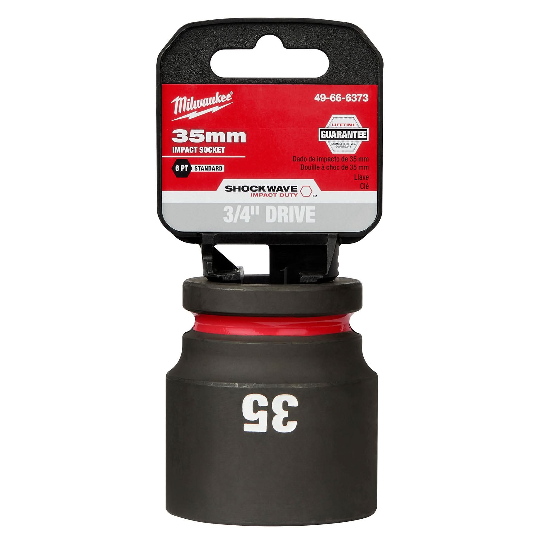Milwaukee 49-66-6373 SHOCKWAVE Impact Duty 3/4-Inch Drive 35MM Standard 6 Point Socket - Image 2