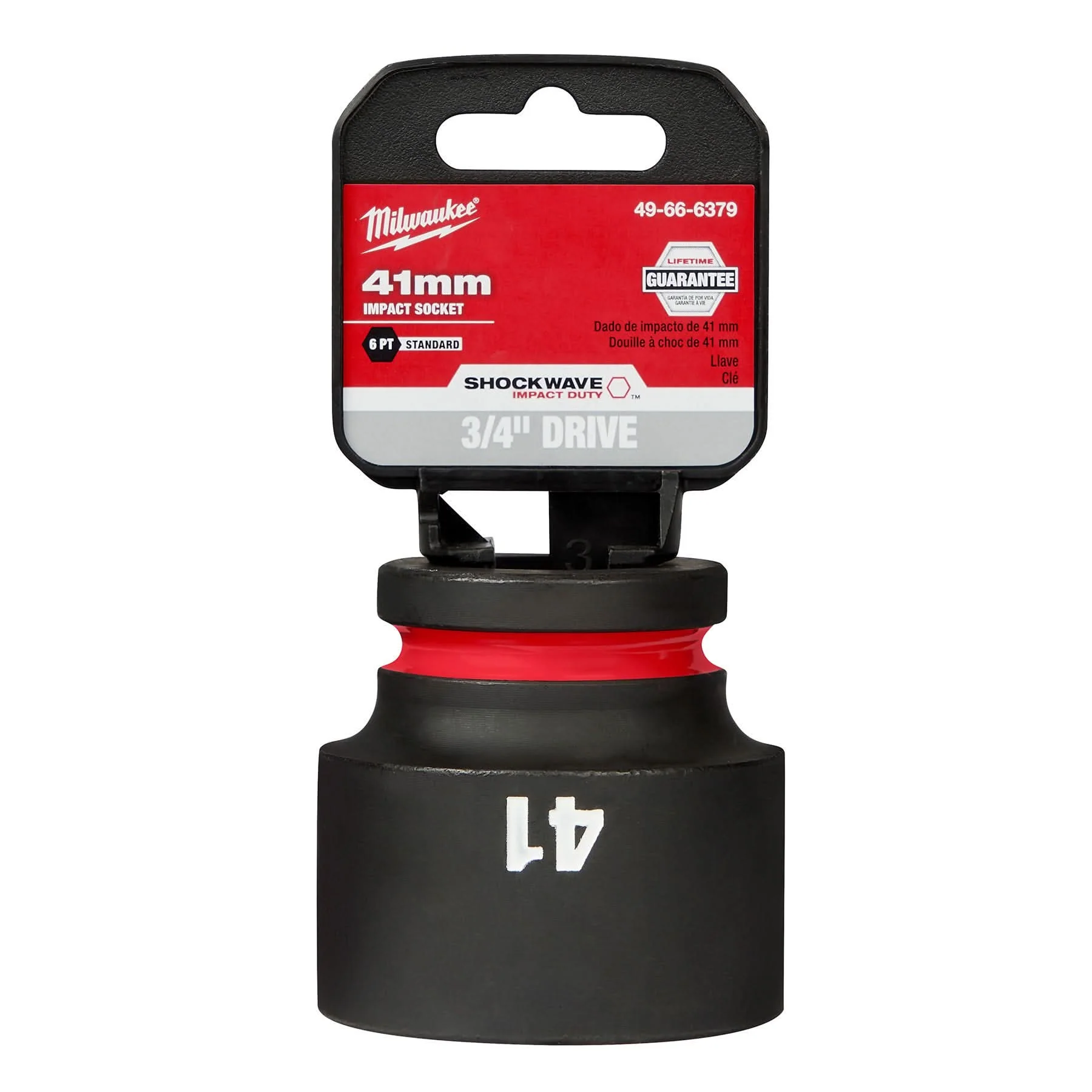 Milwaukee 49-66-6379 SHOCKWAVE Impact Duty 3/4-Inch Drive 41MM Standard 6 Point Socket - Image 2