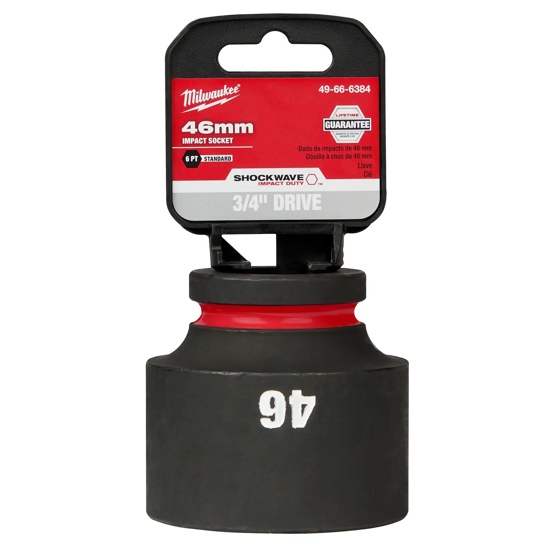 Milwaukee 49-66-6384 SHOCKWAVE Impact Duty 3/4-Inch Drive 46MM Standard 6 Point Socket - Image 2