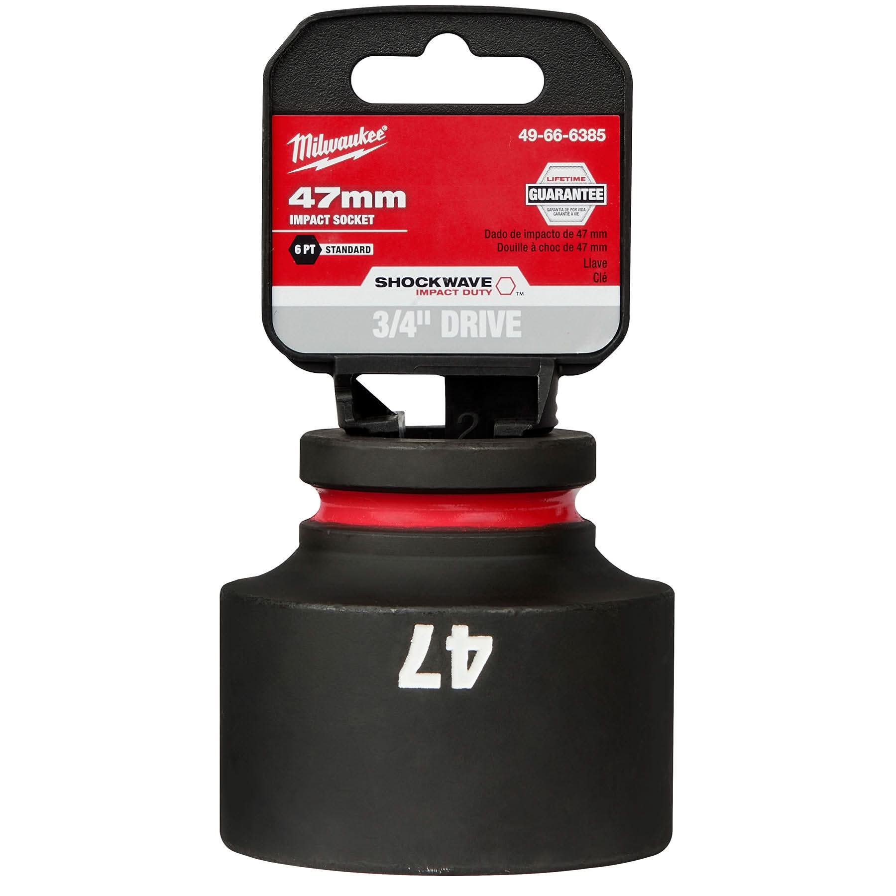 Milwaukee 49-66-6385 SHOCKWAVE Impact Duty 3/4-Inch Drive 47MM Standard 6 Point Socket - Image 2