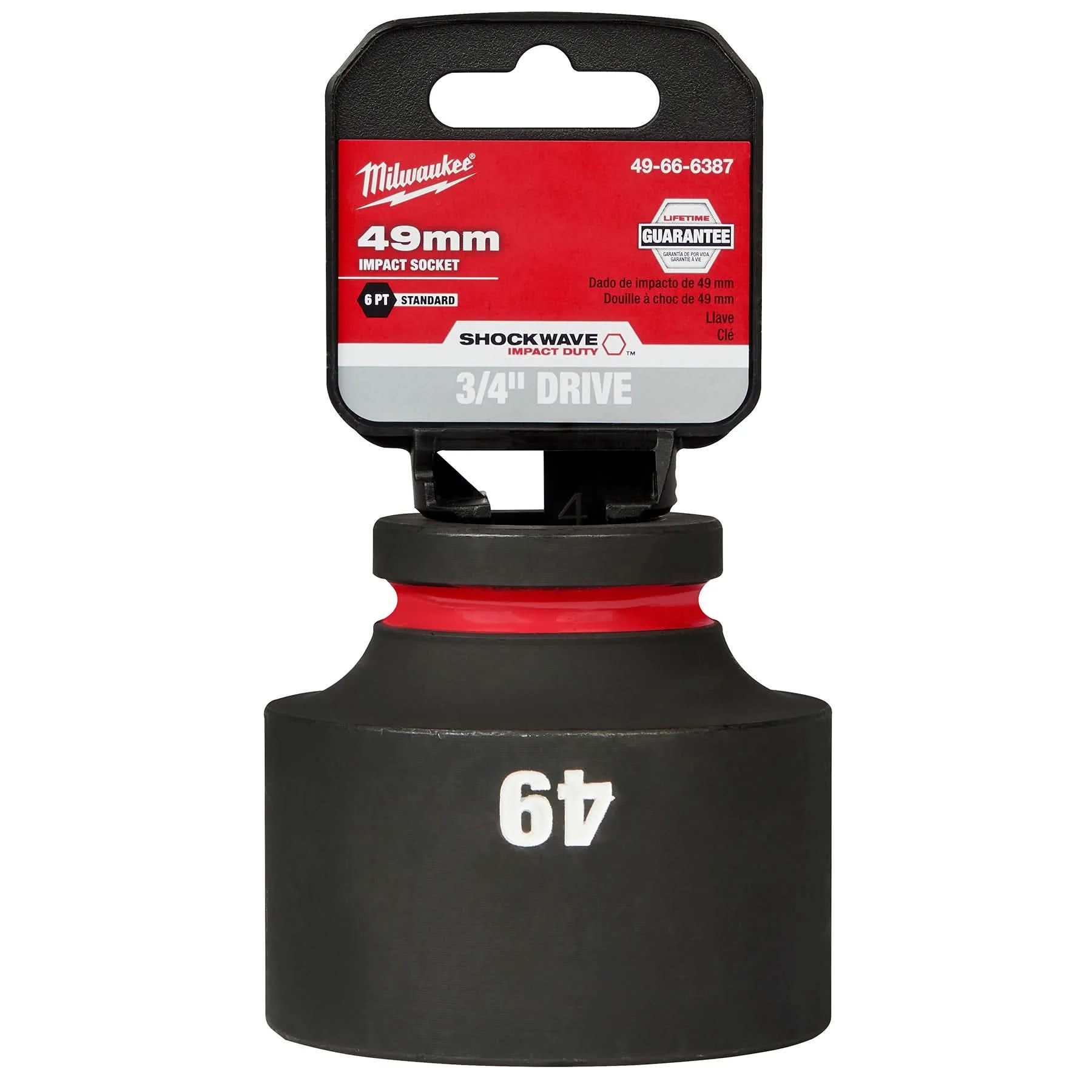 Milwaukee 49-66-6387 SHOCKWAVE Impact Duty 3/4-Inch Drive 49MM Standard 6 Point Socket - Image 2