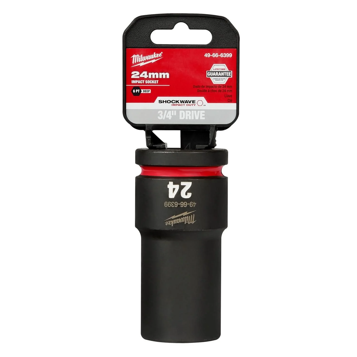 Milwaukee 49-66-6399 SHOCKWAVE Impact Duty 3/4-Inch Drive 24MM Deep 6 Point Socket - Image 1