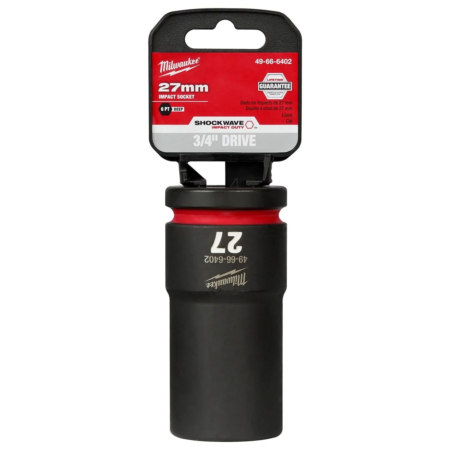 Milwaukee 49-66-6402 SHOCKWAVE Impact Duty 3/4-Inch Drive 27MM Deep 6 Point Socket - Image 1