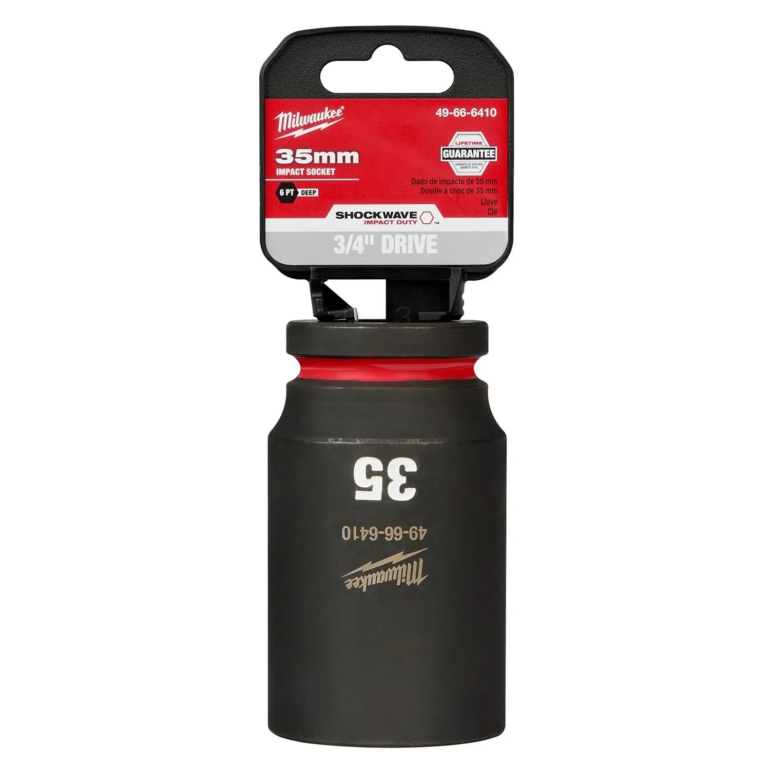 Milwaukee 49-66-6410 SHOCKWAVE Impact Duty 3/4-Inch Drive 35MM Deep 6 Point Socket - Image 1