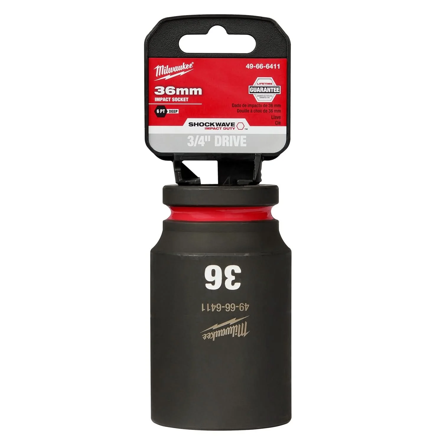 Milwaukee 49-66-6411 SHOCKWAVE Impact Duty 3/4-Inch Drive 36MM Deep 6 Point Socket - Image 1
