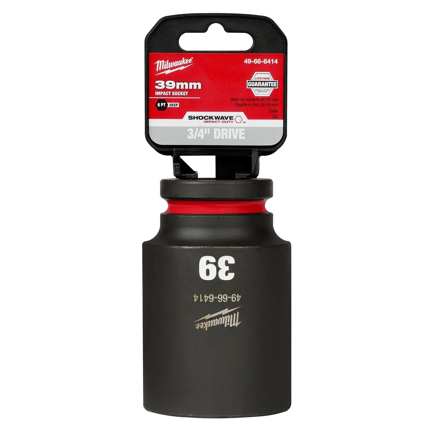 Milwaukee 49-66-6414 SHOCKWAVE Impact Duty 3/4-Inch Drive 39MM Deep 6 Point Socket - Image 1