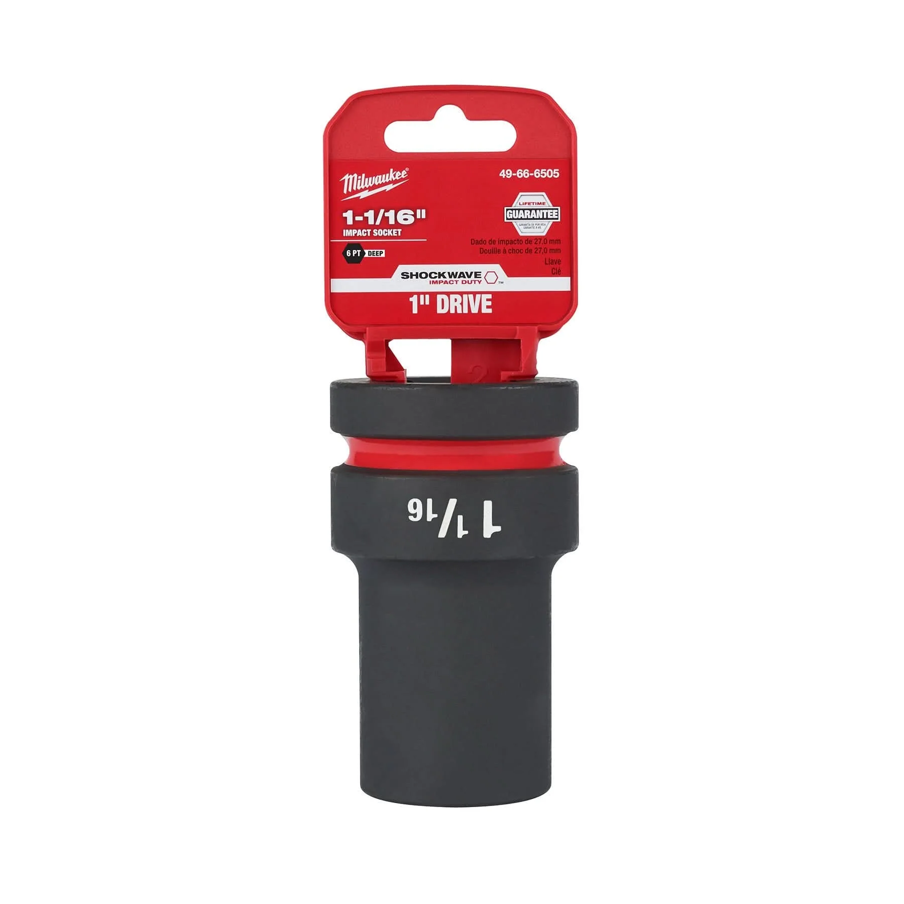 Milwaukee 49-66-6505 SHOCKWAVE Impact Duty 1-Inch Drive 1-1/16-Inch Deep 6 Point Socket - Image 2