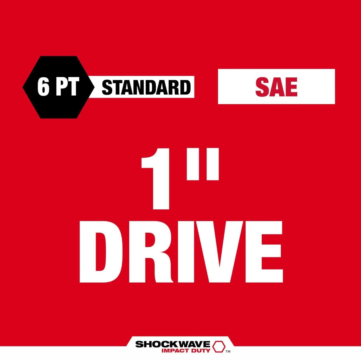 Milwaukee 49-66-6551 SHOCKWAVE Impact Duty 1" Drive 1-3/16" Standard 6 Point Socket - Image 2