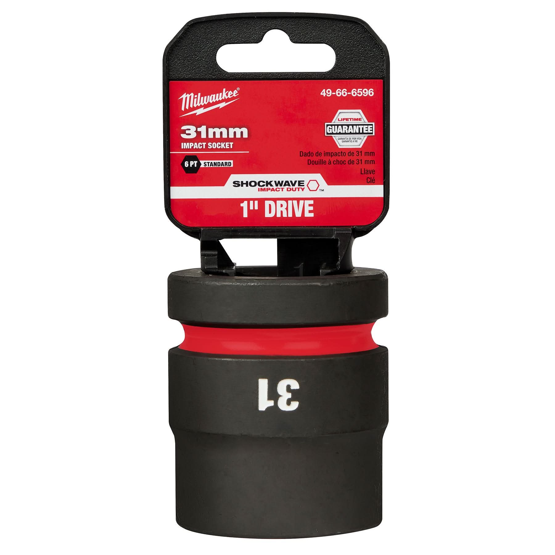 Milwaukee 49-66-6596 SHOCKWAVE Impact Duty 1-Inch Drive 31MM Standard 6 Point Socket - Image 2