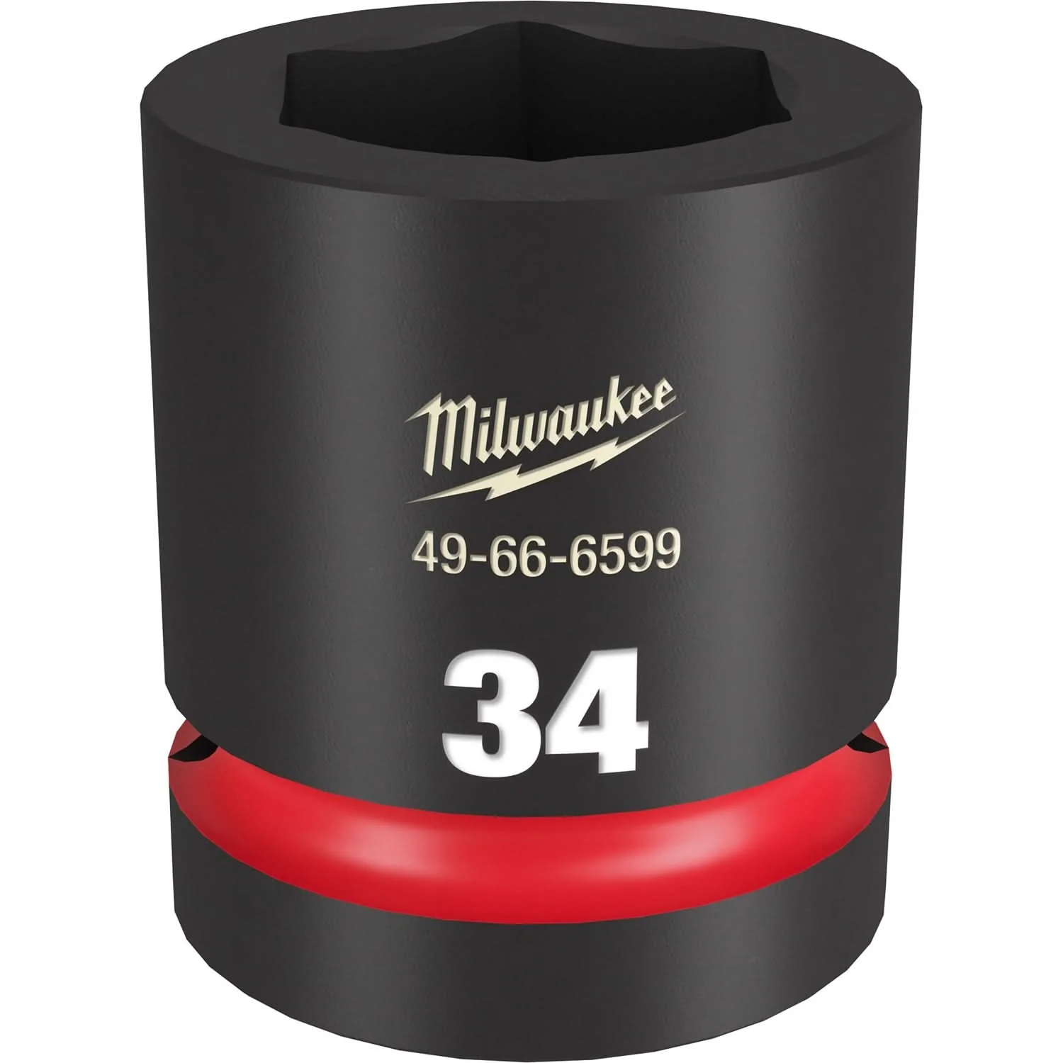 Milwaukee 49-66-6599 SHOCKWAVE Impact Duty 1-Inch Drive 34MM Standard 6 Point Socket - Image 1