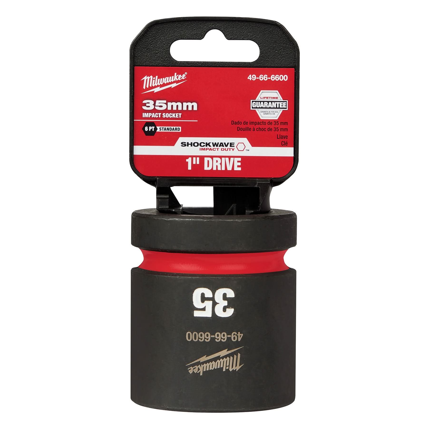 Milwaukee 49-66-6600 SHOCKWAVE Impact Duty 1-Inch Drive 35MM Standard 6 Point Socket - Image 2