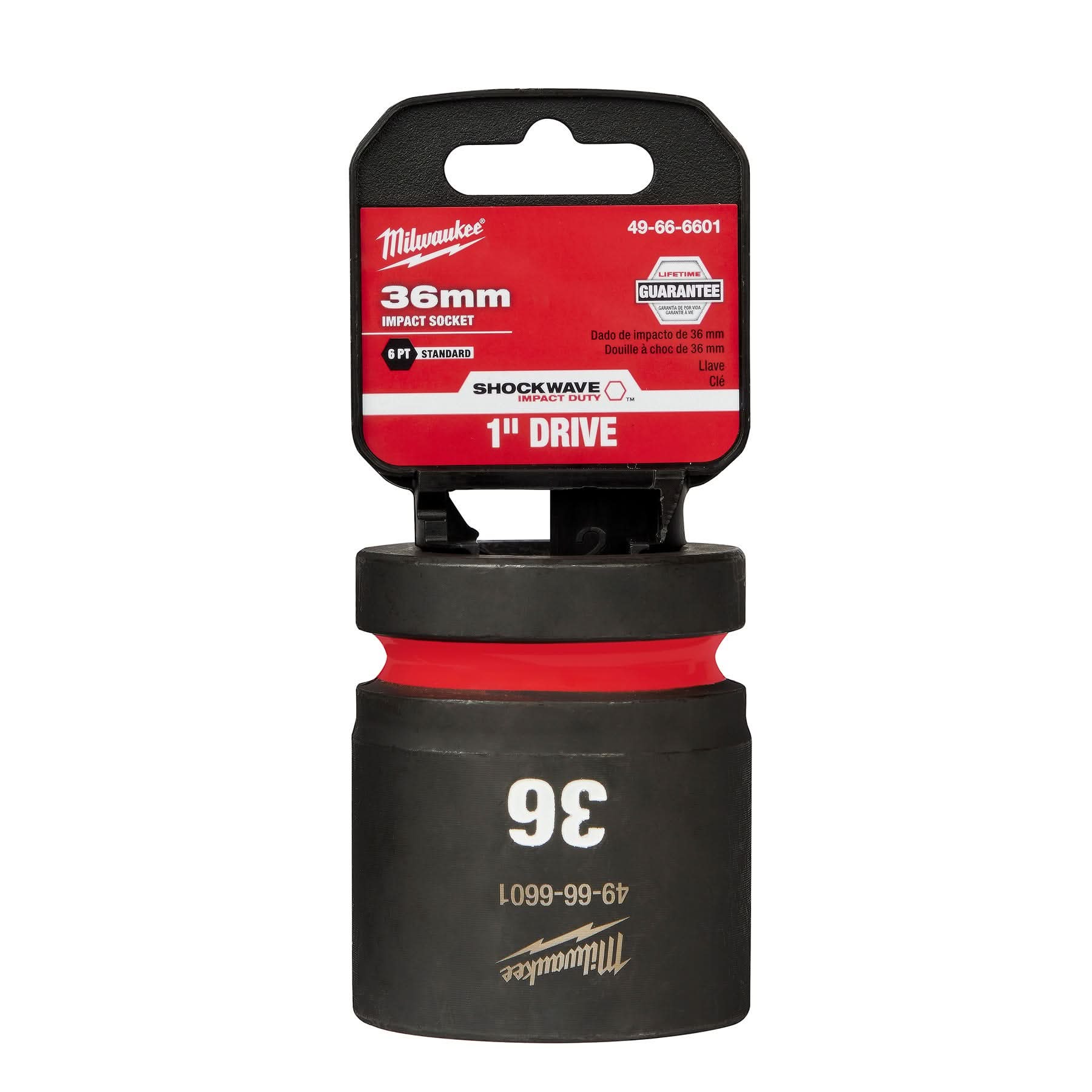 Milwaukee 49-66-6601 SHOCKWAVE Impact Duty 1-Inch Drive 36MM Standard 6 Point Socket - Image 2