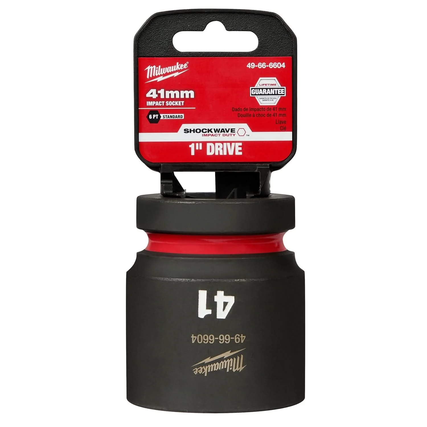 Milwaukee 49-66-6604 SHOCKWAVE Impact Duty 1-Inch Drive 41MM Standard 6 Point Socket - Image 1