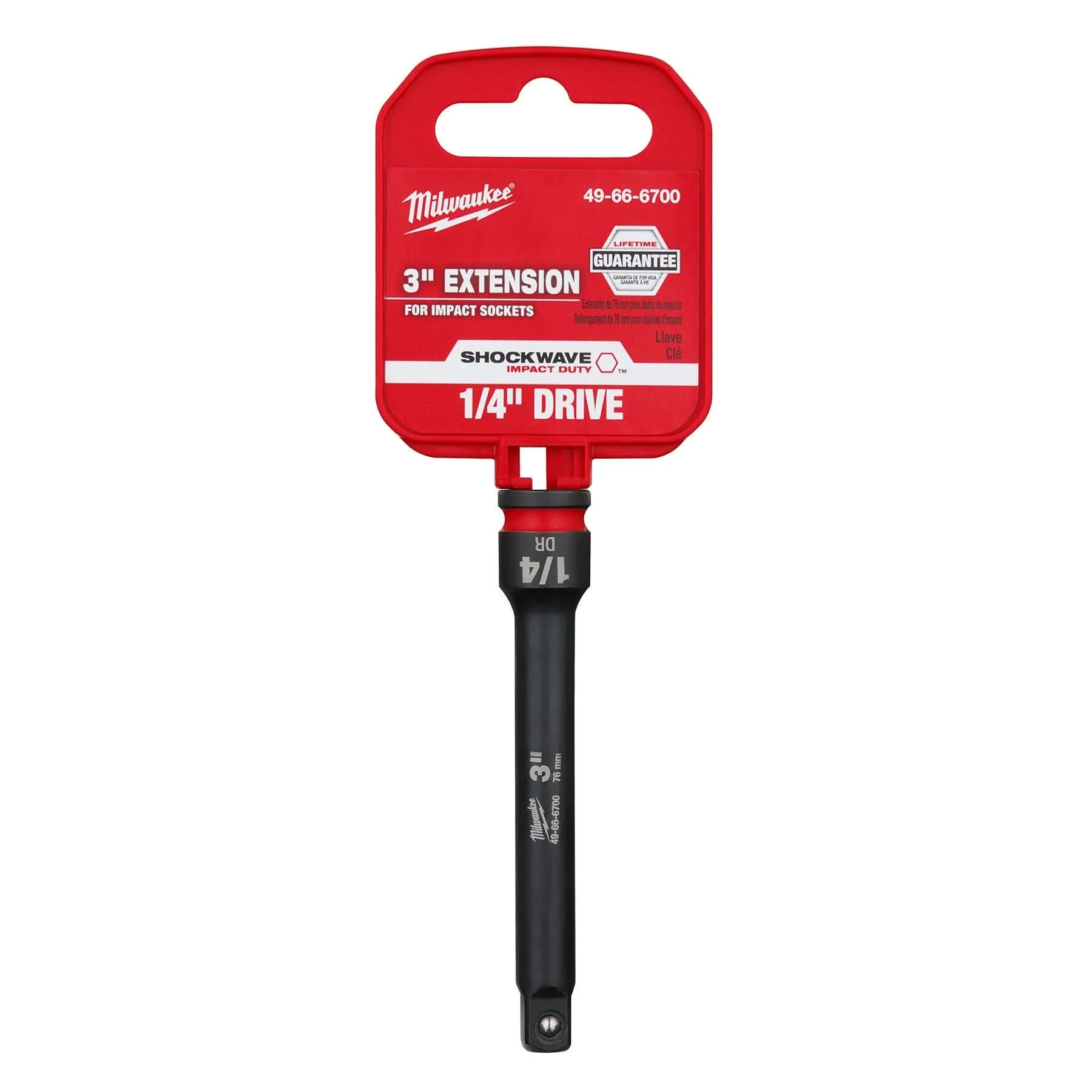 Milwaukee 49-66-6700 SHOCKWAVE Impact Duty 1/4-Inch Drive 3-Inch Extension - Image 2